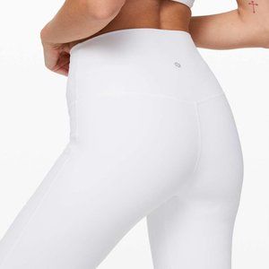 lululemon white high-rise yoga pant 28" sz 4